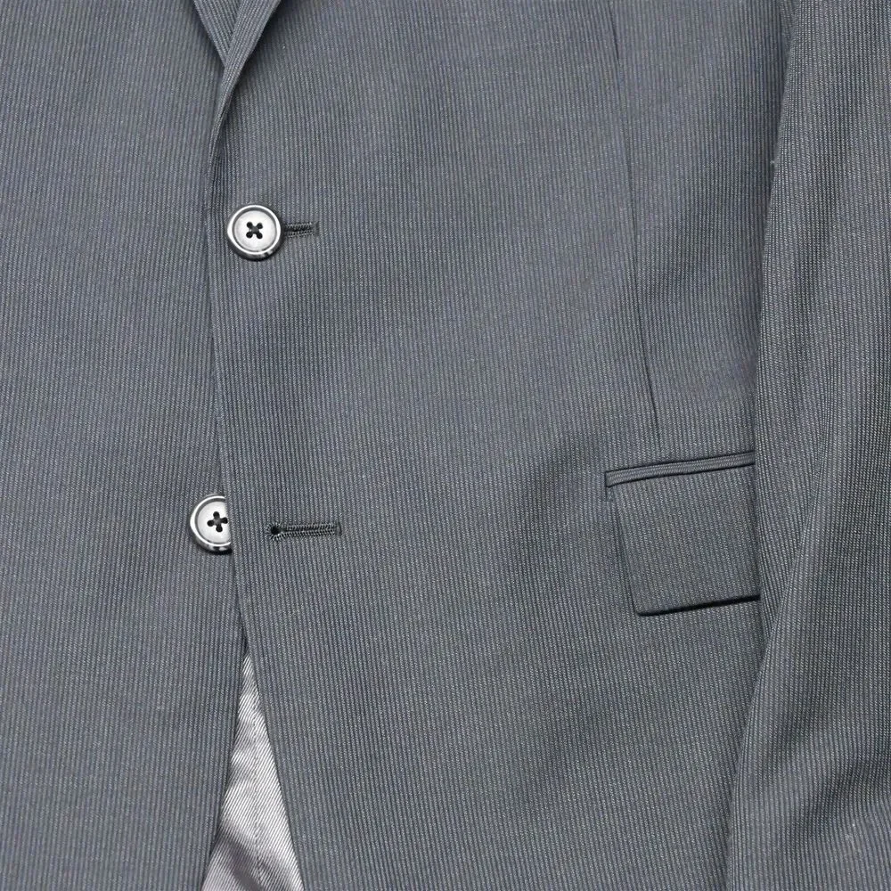 Egara 44R Black Stripe Slim Fit Wool Mens Blazer Suit Jacket Coat‎